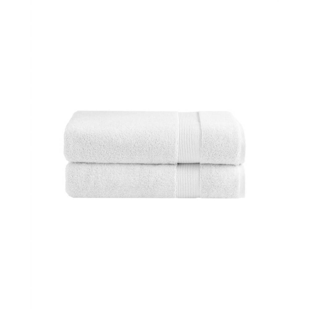 NEW UNDER THE CANOPY classic organic 2-piece bath towel set in white